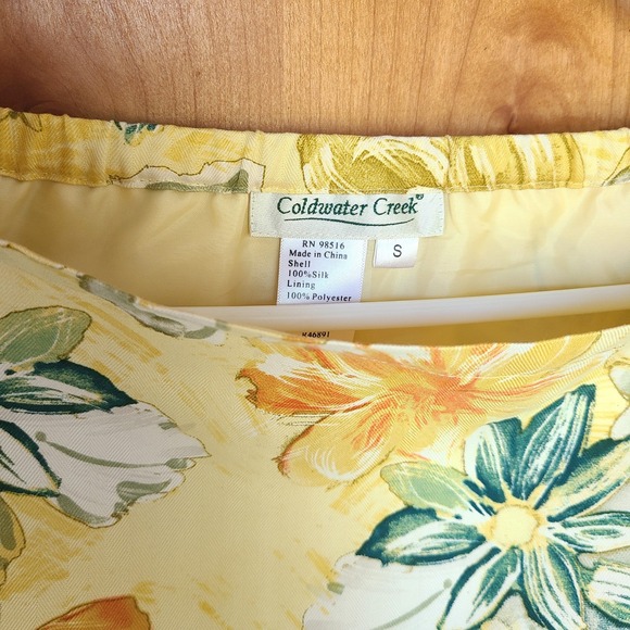 Y2K 90s Retro Coquette Coconut Girl Size Small 100% Silk Floral ‎ Skirt - Picture 4 of 12